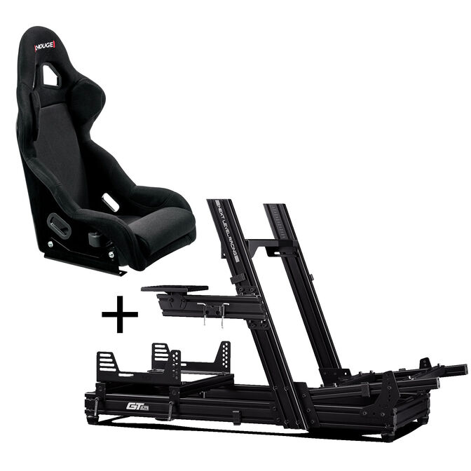 Next Level Racing GTElite Aluminium Simulator Cockpit - Wheel Plate Edition + O-Rouge C1-XL Cold Fusion Simracing Seat image number 0