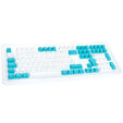Ducky Keycap Set, PBT, ISO (DE) - white/blue image number null