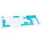 Ducky Keycap Set, PBT, ISO (DE) - white/blue