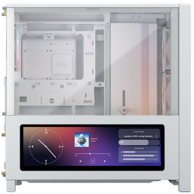 CORSAIR FRAME 4000D LCD RS PC-Geh&auml;use, Midi-Tower, ATX, ARGB, Tempered Glass - wei&szlig; image number 4