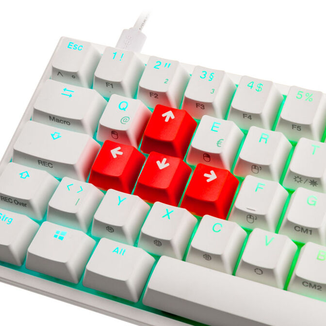 Ducky One 2 Mini Gaming Tastatur, MX-Silent-Red, RGB-LED, wei&szlig; image number 5