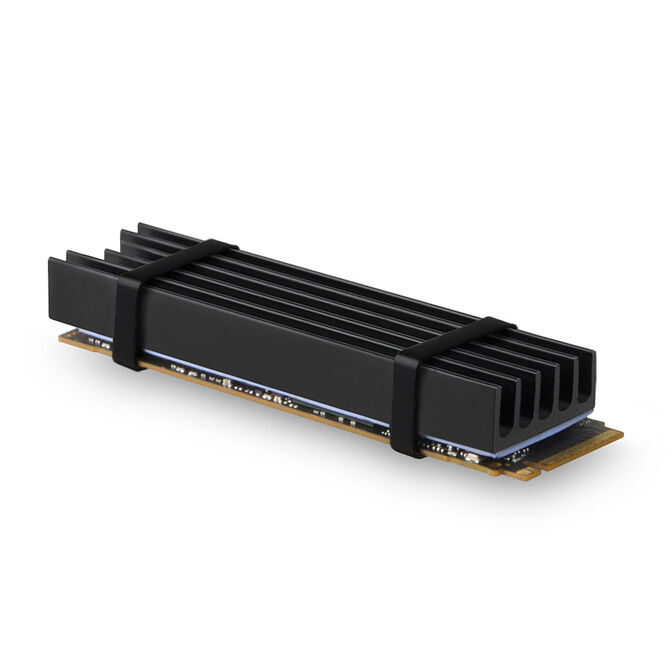AXAGON CLR-M2L10 passive M.2 SSD heatsink - 2280, 10 mm height, aluminium, black image number 1