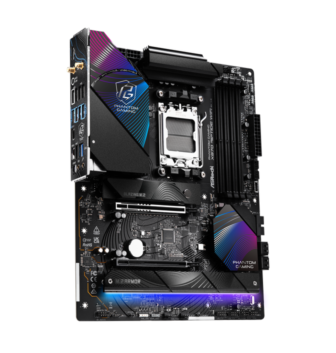 ASRock X870 Riptide WiFi motherboard, Socket AM5, AMD X870, ATX, DDR5 image number 1