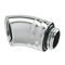 Barrow Dazzle Adapter 45 Grad G1/4 Zoll AG auf G1/4 Zoll IG - drehbar, silber