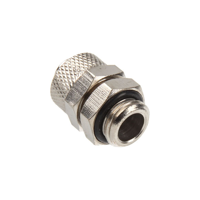 Anschluss gerade G1/4 Zoll auf 10/8mm - silber gl&auml;nzend image number 1