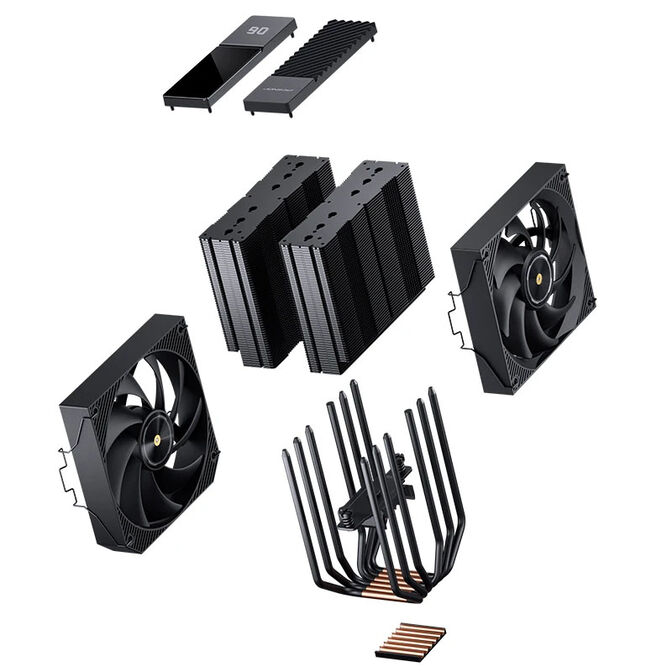 Jonsbo CC90 CPU-K&uuml;hler, Dual-Tower, 130mm PWM-L&uuml;fter, Segmentanzeige - schwarz image number 15