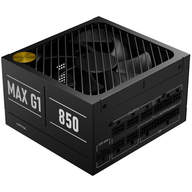 APNX MAX G1 850W 80 PLUS Gold Power Supply, ATX 3.1, PCIe 5.1, fully modular, compact - 850 Watts, black image number 1