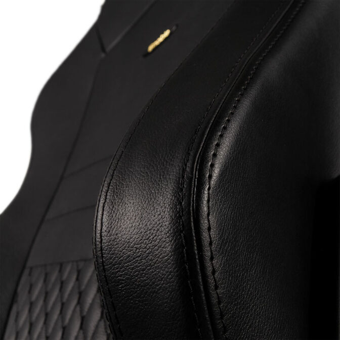 noblechairs HERO Echtleder Gaming Stuhl - schwarz/schwarz image number 6