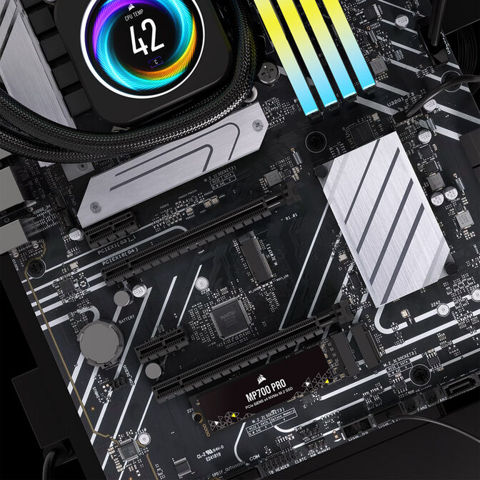 Corsair MP700 Pro NVMe SSD, PCIe 5.0 M.2 Typ 2280 - 1 TB image number 6