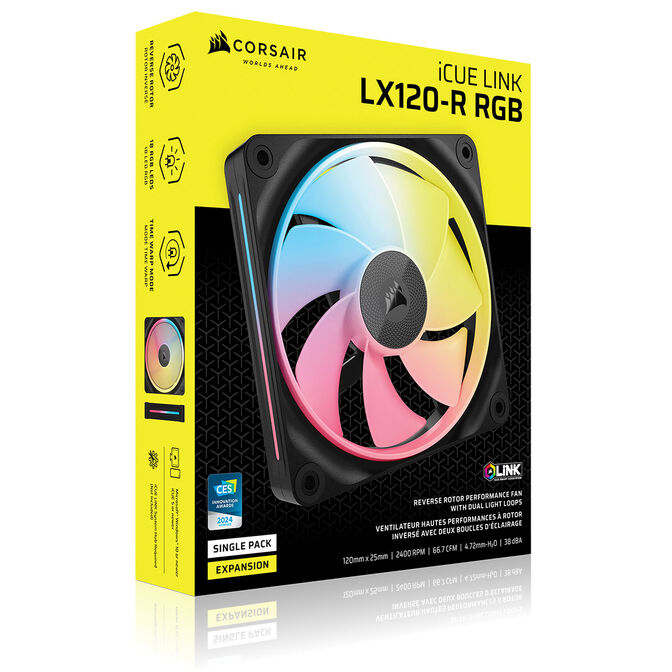 Corsair iCUE Link LX120-R RGB Fan, PWM - 120mm, black image number 10
