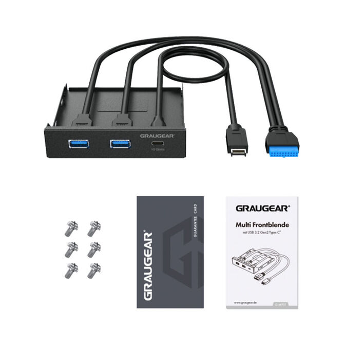 Graugear Multi Frontblende mit USB Hub image number 2