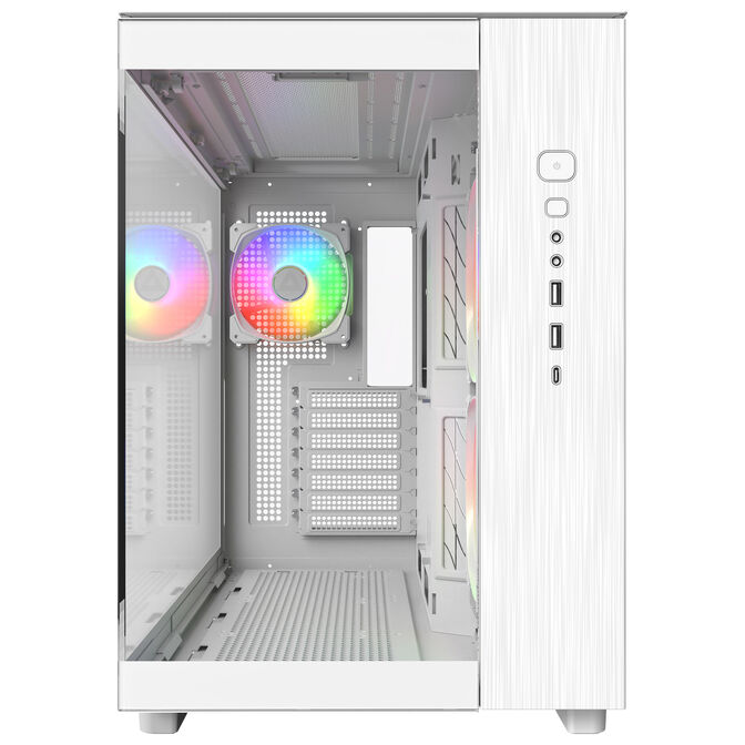 Montech KING 65 PRO PC Case, Mid Tower, ATX, ARGB, Tempered Glass - White image number 1