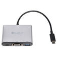 SilverStone SST-EP06C - USB 3.1 Typ-C auf VGA/USB Type C/USB Type A Adapter Hub image number null