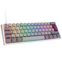 Ducky One 3 Mist Grey Mini Gaming Tastatur, RGB LED - MX-Silent-Red