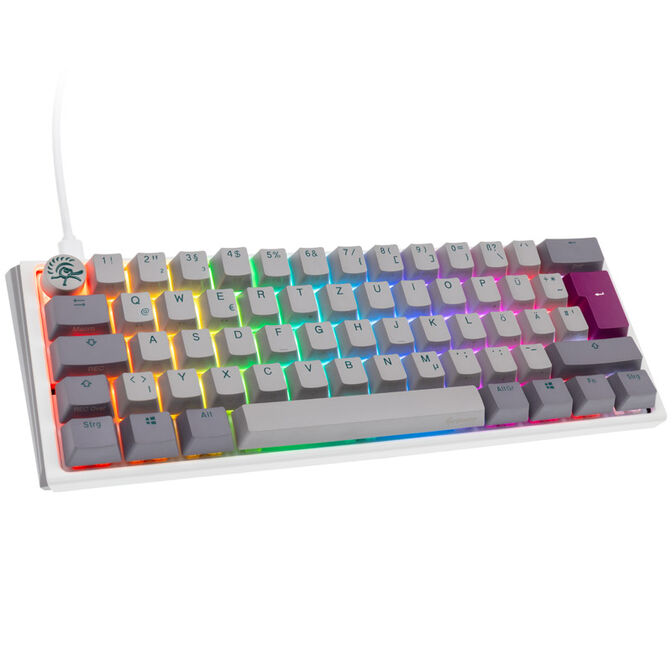 Ducky One 3 Mist Grey Mini Gaming Tastatur, RGB LED - MX-Silent-Red image number 0