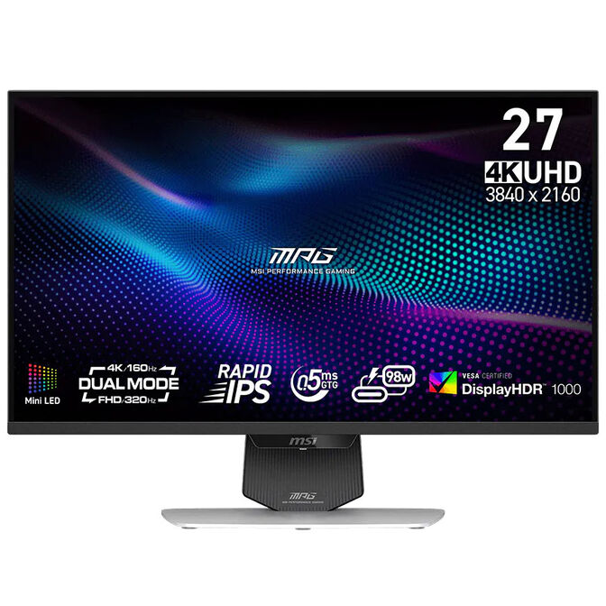 MSI MPG 274URDFWDE E16M, 27 Zoll 4K Gaming-Monitor, 160/320Hz, IPS-Panel (Mini-LED), Adaptive Sync image number 0
