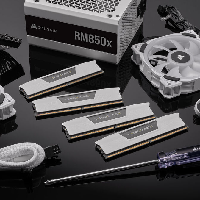 Corsair Vengeance DDR5-5600 RAM, CL40, XMP - 32 GB Dual-Kit, wei&szlig; image number 6