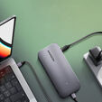 AXAGON HMC-12GM2 Multiport-Hub, USB-C 3.1, M.2-NVMe/SATA, DP + HDMI, Gbit-LAN, 3x USB-A, 1x USB-C, C image number null