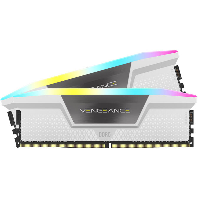 Corsair Vengeance RGB DDR5-6000 RAM, CL36, XMP - 32 GB Dual-Kit, white image number 1