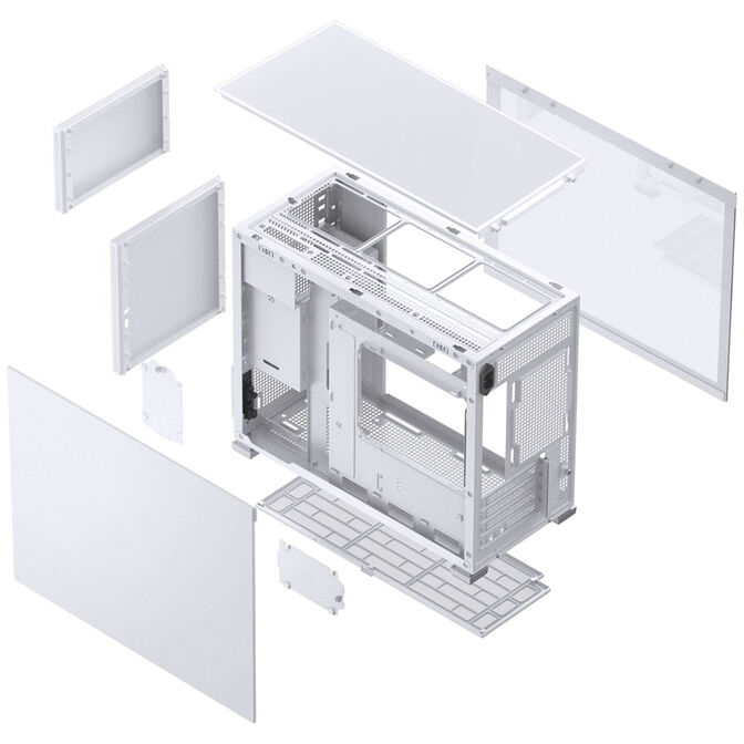 Jonsbo D31 Micro-ATX Geh&auml;use, Tempered Glass - wei&szlig; image number 7