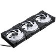 Phanteks NV7 E-ATX-Geh&auml;use, Tempered Glass, ARGB + D30 PWM Regular Airflow D-RGB L&uuml;fter, 3er Pack - 120mm, schwarz image number null