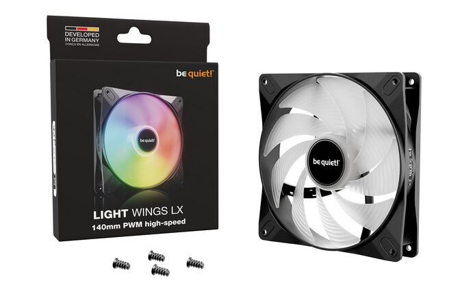 be quiet! Light Wings LX ARGB PWM High Speed L&uuml;fter - 140mm, schwarz image number 3