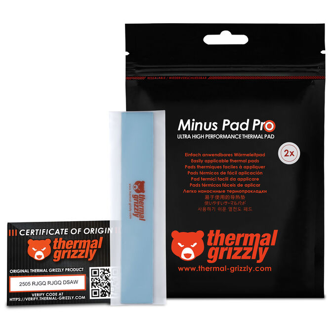 Thermal Grizzly Minus Pad Pro - 120 x 20 x 2.0 mm, 2 pieces image number 7