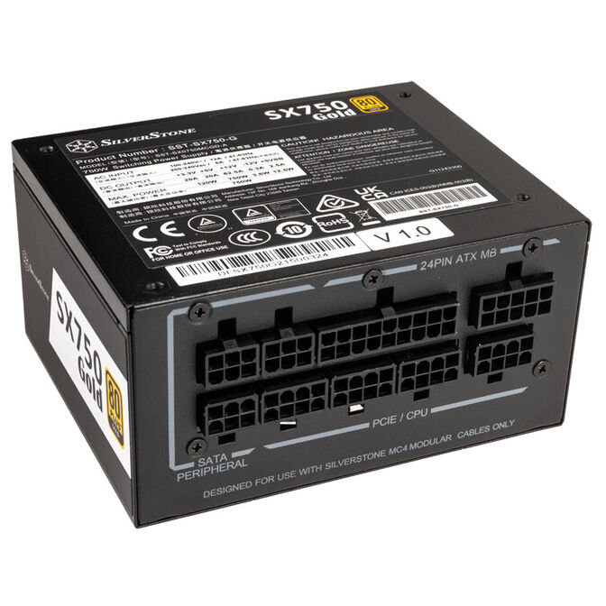 SilverStone SST-SX750-G 80 PLUS Gold, modular - 750 Watt image number 2