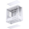 Jonsbo D200 PC Case, Mini Tower, mATX, Tempered Glass - white image number null