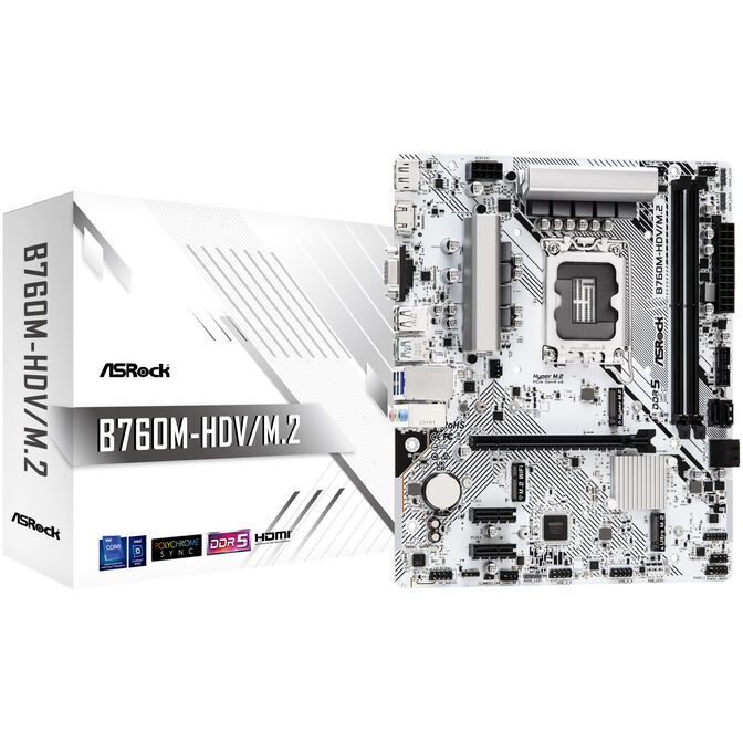 ASRock B760M-HDV/M.2, Intel B760 motherboard - Socket 1700, DDR5 image number 0