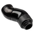Alphacool Eiszapfen Angle Adapter 45 Degrees Double Rotatable G1/4 Female to G1/4 Female - Black image number null