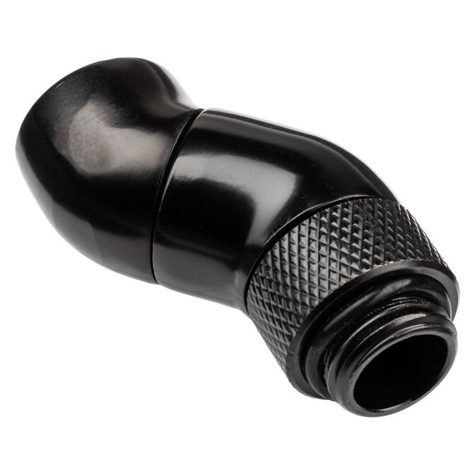 Alphacool Eiszapfen Angle Adapter 45 Degrees Double Rotatable G1/4 Female to G1/4 Female - Black image number 2