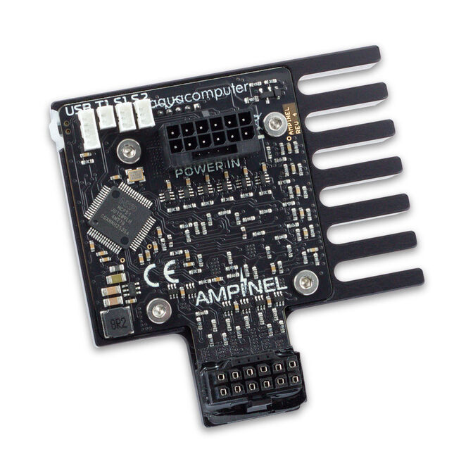 Aqua Computer AMPINEL 12V-2x6 Grafikkarten-Power-Management, 650 W, OLED, RGBpx - Typ B image number 1