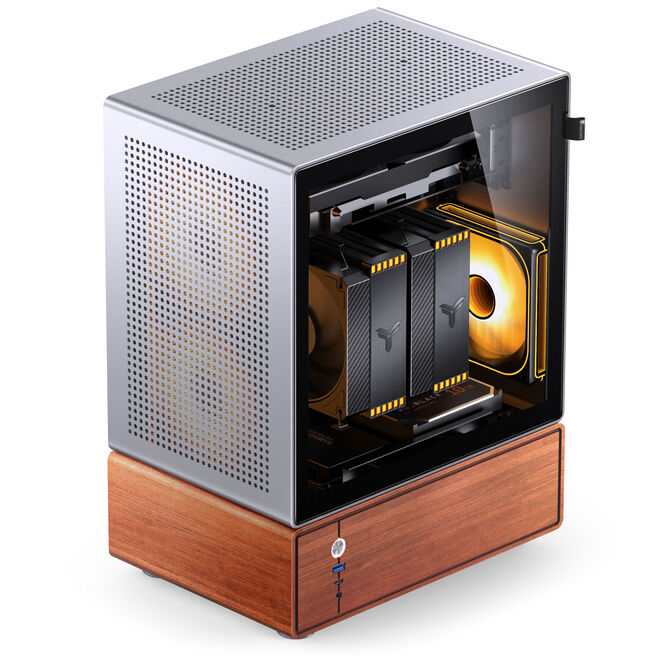 Jonsbo T7 PC-Geh&auml;use, Midi-Tower, mATX, Tempered Glass - silber image number 3