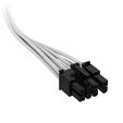 Corsair Premium Sleeved 6+2-Pin-PCIe-Kabel, f&uuml;r Typ-5-Netzteil - wei&szlig; image number null