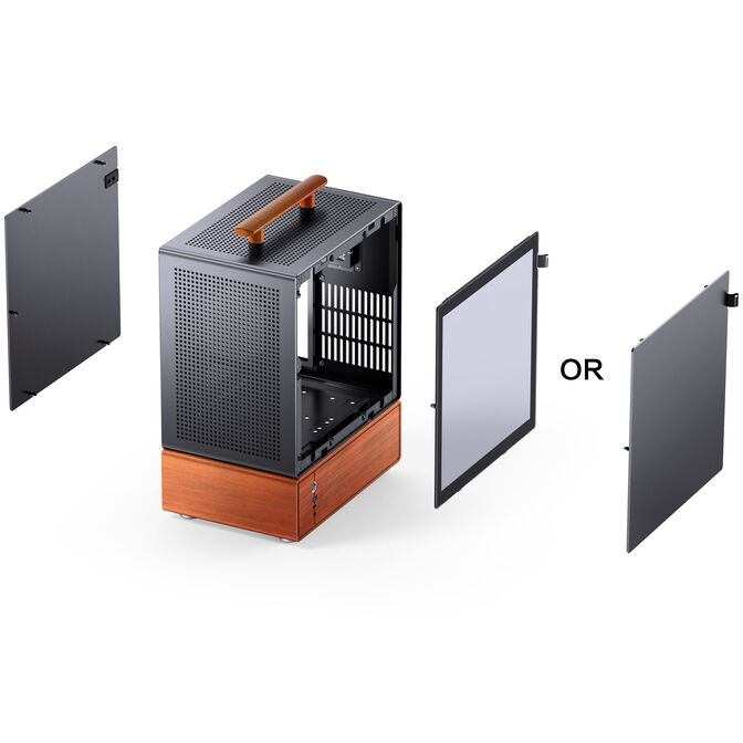 Jonsbo T7 PC Case, Mid Tower, mATX, Tempered Glass - black image number 13