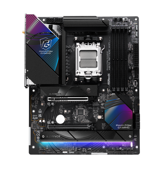 ASRock X870 Riptide WiFi motherboard, Socket AM5, AMD X870, ATX, DDR5 image number 3