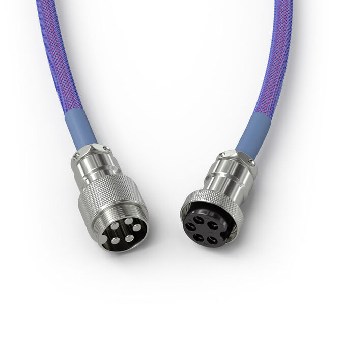 Glorious Coiled Cable Nebula, USB-C auf USB-A Spiralkabel - 1,37m, violett image number 3