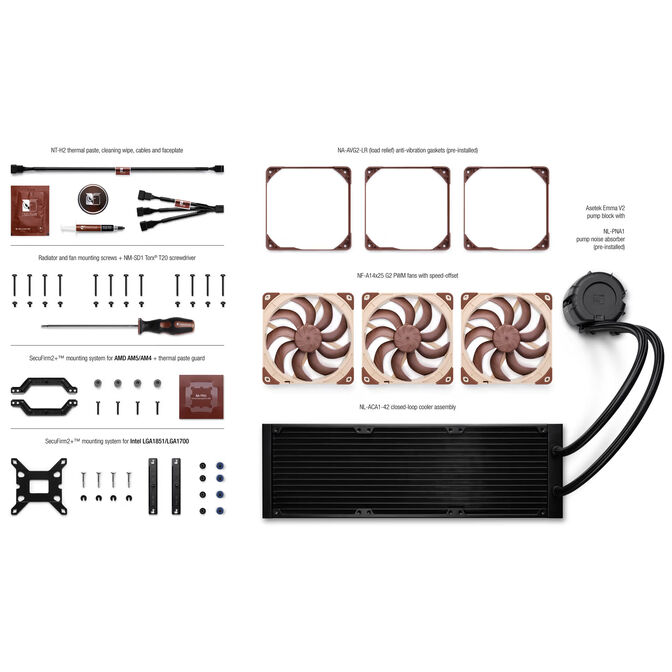 Noctua NL-LC1-42 AiO Water Cooling - 420mm, black/brown image number 2