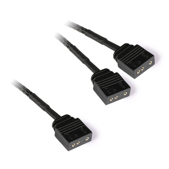 Alphacool Y-Splitter aRGB 3-pin to 2x 3-pin 30cm - black image number 1
