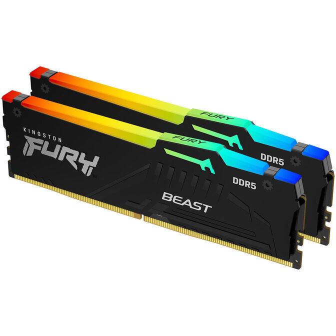 Kingston Fury Beast RGB EX DDR5-5600 RAM, CL36, EXPO - 32 GB Dual-Kit, black image number 0