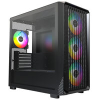 Montech X5M PC-Geh&auml;use, Midi-Tower, Micro-ATX, ARGB, Tempered Glass - schwarz