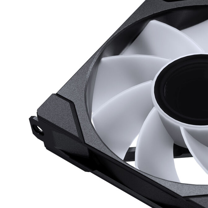 PHANTEKS M25 Gen2 PWM D-RGB Fan, 3-Pack - Reverse Blade, 120mm, Black image number 9