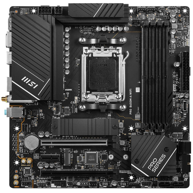MSI Pro B650M-A WiFi, Socket AM5, AMD B650M, Micro-ATX - DDR5 image number 2