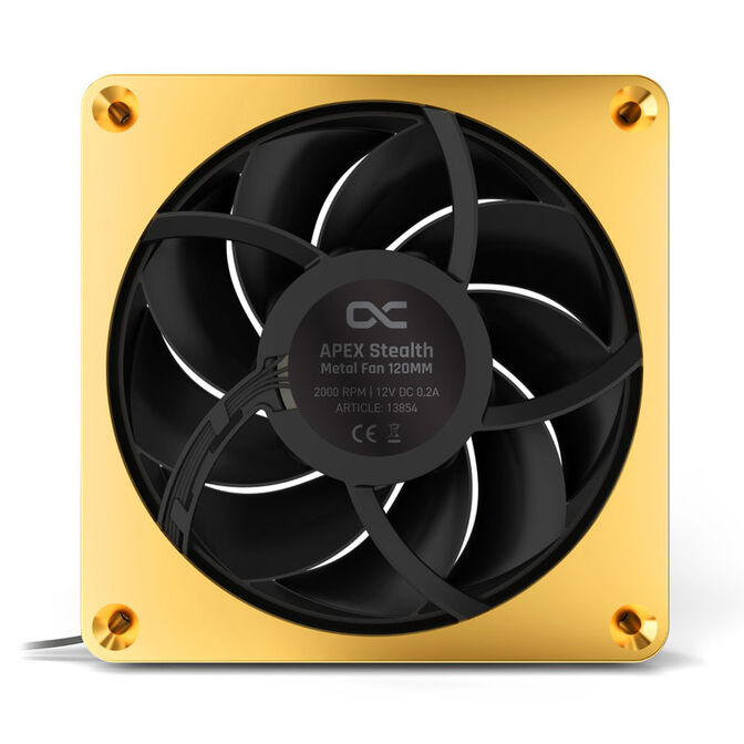 Alphacool Apex Stealth Metall L&uuml;fter 120 mm, 2.000 U/min - gold image number 2