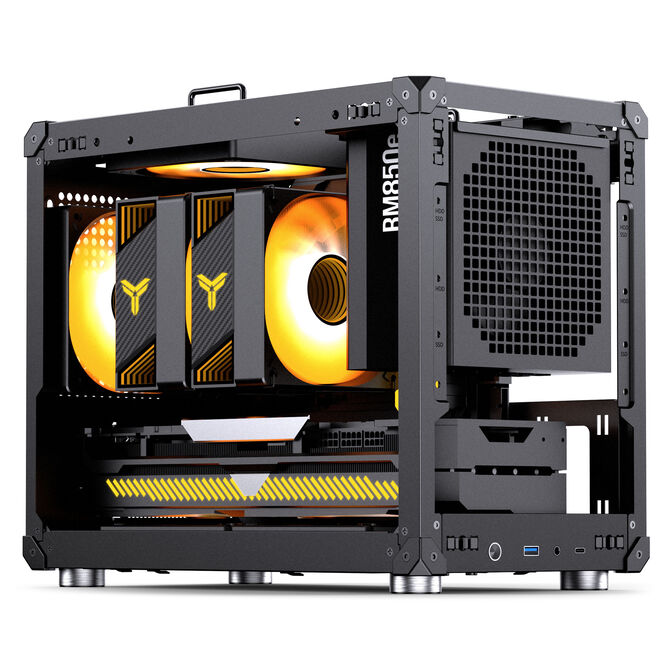 Jonsbo C6 MAX PC-Geh&auml;use, Mini-Geh&auml;use, Micro-ATX, Tempered Glass - schwarz image number 7