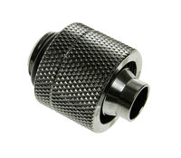 Bitspower Anschluss gerade G1/4 Zoll AG auf 16/10mm - schwarz gl&auml;nzend