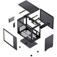 Jonsbo C6 MAX PC-Geh&auml;use, Mini-Geh&auml;use, Micro-ATX, Tempered Glass - schwarz image number null