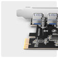 AXAGON PCEU-430RS expansion card, PCIe 4.0 x1, 4x USB 3.0 - black image number null