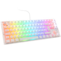 Ducky One 3 Aura White TKL Gaming Keyboard, RGB LED - MX-Silent-Red
